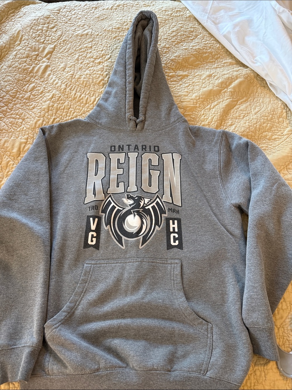 Ontario Reign Gray Logo Crewneck Hoodie